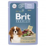 Купить Консервы Brit Premium телятина с зеленым горошком в соусе для взрослых собак мини-пород, 85 гр Brit в Калиниграде с доставкой (фото 2)
