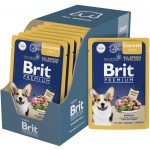 Купить Консервы Brit Premium курица в соусе для взрослых стерилизованных собак всех пород, 85 гр Brit в Калиниграде с доставкой (фото)