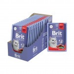 Купить Консервы Brit Premium мясное ассорти с потрошками для взрослых стерилизованных кошек, 85 г Brit в Калиниграде с доставкой (фото 12)