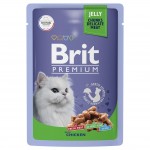 Купить Консервы Brit Premium цыпленок в желе для взрослых кошек, 85 г Brit в Калиниграде с доставкой (фото 3)