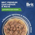 Купить Консервы Brit Premium цыпленок в желе для взрослых кошек, 85 г Brit в Калиниграде с доставкой (фото 1)