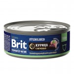 Купить Brit Premium by Nature консервы с мясом курицы и печенью для стерилизованных кошек, 100 гр Brit в Калиниграде с доставкой (фото)