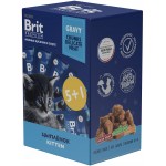 Промопак: Консервы Brit Premium Пауч 5+1 цыпленок в соусе для котят, 6х85 г