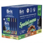 Промопак: Консервы Brit Premium Особое меню в соусе для стерилизованных кошек, 14х85 г