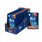 Купить Консервы Brit Premium лосось в соусе для взрослых стерилизованных кошек, 85 г Brit в Калиниграде с доставкой (фото 9)