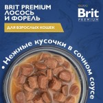 Купить Консервы Brit Premium лосось и форель в соусе для взрослых кошек, 85 г Brit в Калиниграде с доставкой (фото 1)
