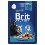 Купить Консервы Brit Premium цыпленок и перепелка в соусе для взрослых кошек, 85 г Brit в Калиниграде с доставкой (фото 2)