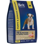 Купить Brit Premium Dog Puppy and Junior Medium с курицей для щенков средних пород, 1 кг Brit в Калиниграде с доставкой (фото)