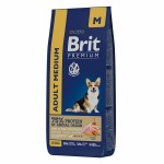 Купить Brit Premium Dog Adult Medium с курицей для взрослых собак средних пород, 15 кг Brit в Калиниграде с доставкой (фото)