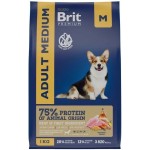 Купить Brit Premium Dog Adult Medium с курицей для взрослых собак средних пород, 1 кг Brit в Калиниграде с доставкой (фото 2)