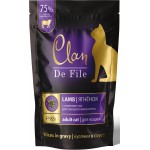 Купить CLAN De File консервы супер-премиум класса для кошек кусочки в соусе ягненок с семенами чиа, пауч, 85 гр Clan в Калиниграде с доставкой (фото)