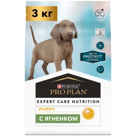 Сухой корм PRO PLAN ACTI PROTECT PUPPY для щенков с чувствительным пищеварением с ягненком, 3 кг