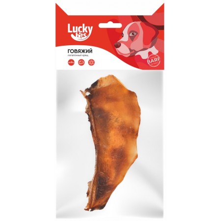 Лакомство для собак Lucky bits хрящ лопаточный говяжий целый, 70 г