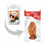 Купить Лакомство для собак Lucky bits ухо говяжье целое, 50 г Lucky bits в Калиниграде с доставкой (фото 1)