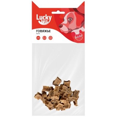 Лакомство для собак Lucky bits вымя говяжье, 40 г