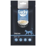 Купить Лакомство для кошек Lucky bits крем-суп из филе трески, 5х20 г Lucky bits в Калиниграде с доставкой (фото)