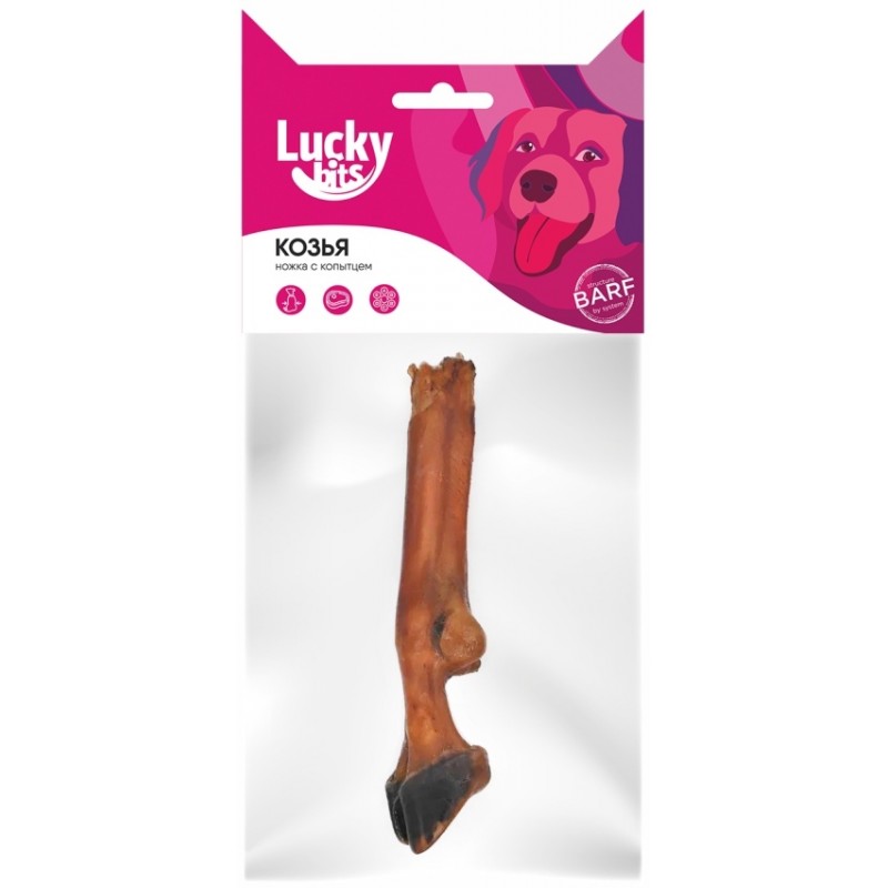 Купить Лакомство для собак Lucky bits козья ножка с копытцем, 100 г Lucky bits в Калиниграде с доставкой (фото)