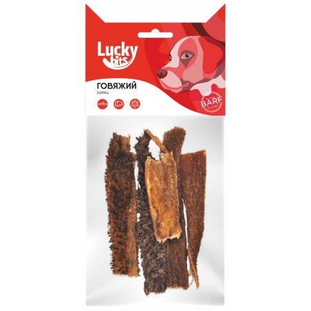 Лакомство для собак Lucky bits говяжий рубец, 40 г