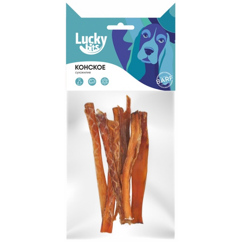 Купить Лакомство для собак Lucky bits конское сухожилие, 30 г Lucky bits в Калиниграде с доставкой (фото)