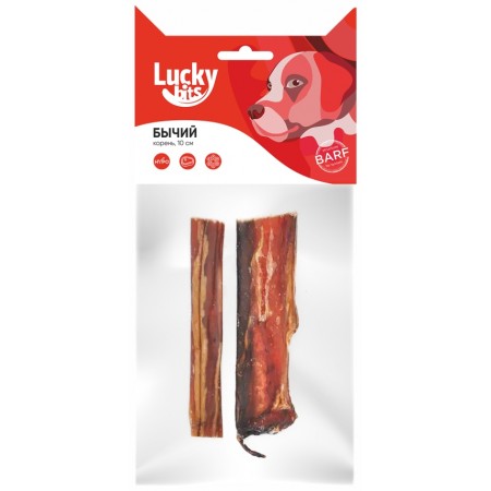 Лакомство для собак Lucky bits корень бычий, 10 см, 2 шт., 45 г