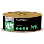 Купить Беззерновые консервы для кошек Lucky bits Holistic мясо кролика с клюквой, 100 г Lucky bits в Калиниграде с доставкой (фото)