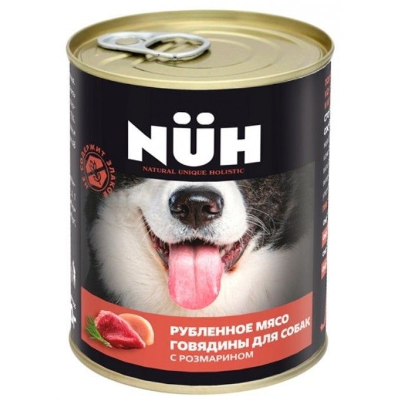 Купить Беззерновые консервы для собак средних и крупных пород NUH суперпремиум с говядиной 340 г NUH в Калиниграде с доставкой (фото)