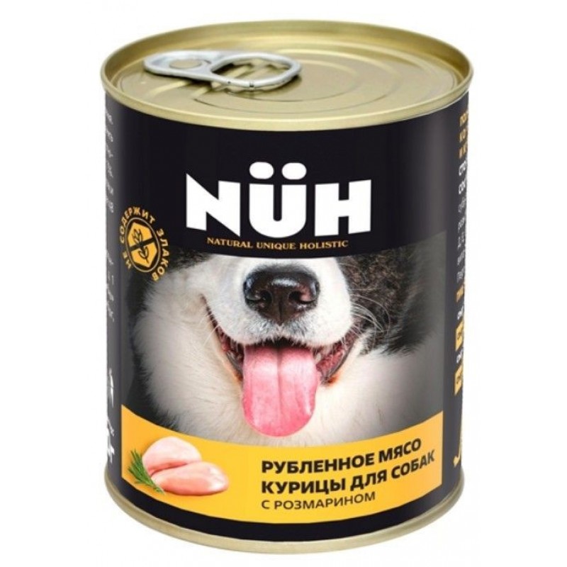 Купить Беззерновые консервы для собак средних и крупных пород NUH суперпремиум с курицей 340 г NUH в Калиниграде с доставкой (фото)