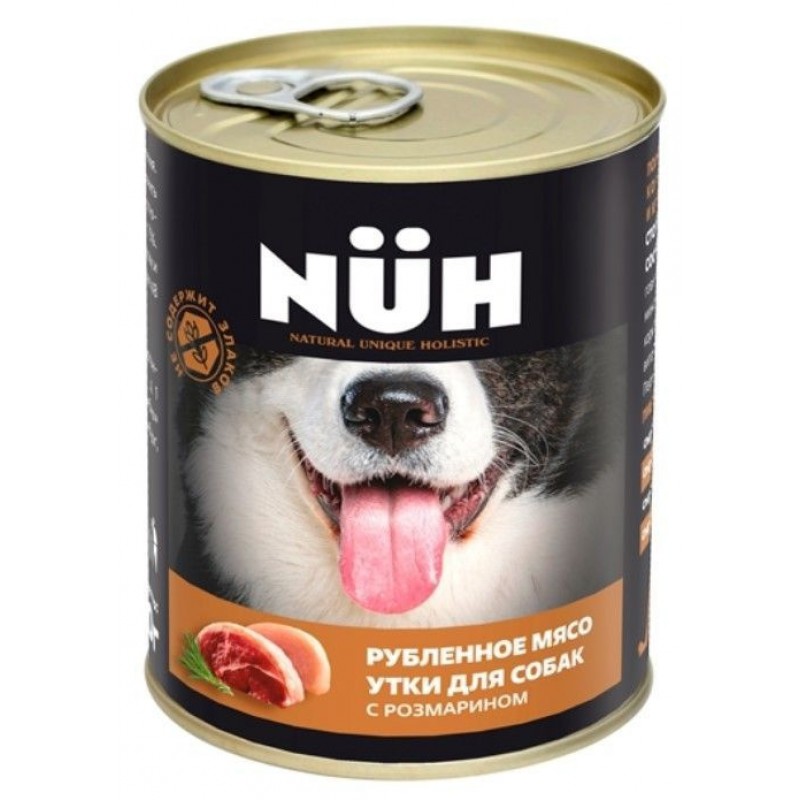 Купить Беззерновые консервы для собак средних и крупных пород NUH суперпремиум с уткой 340 г NUH в Калиниграде с доставкой (фото)