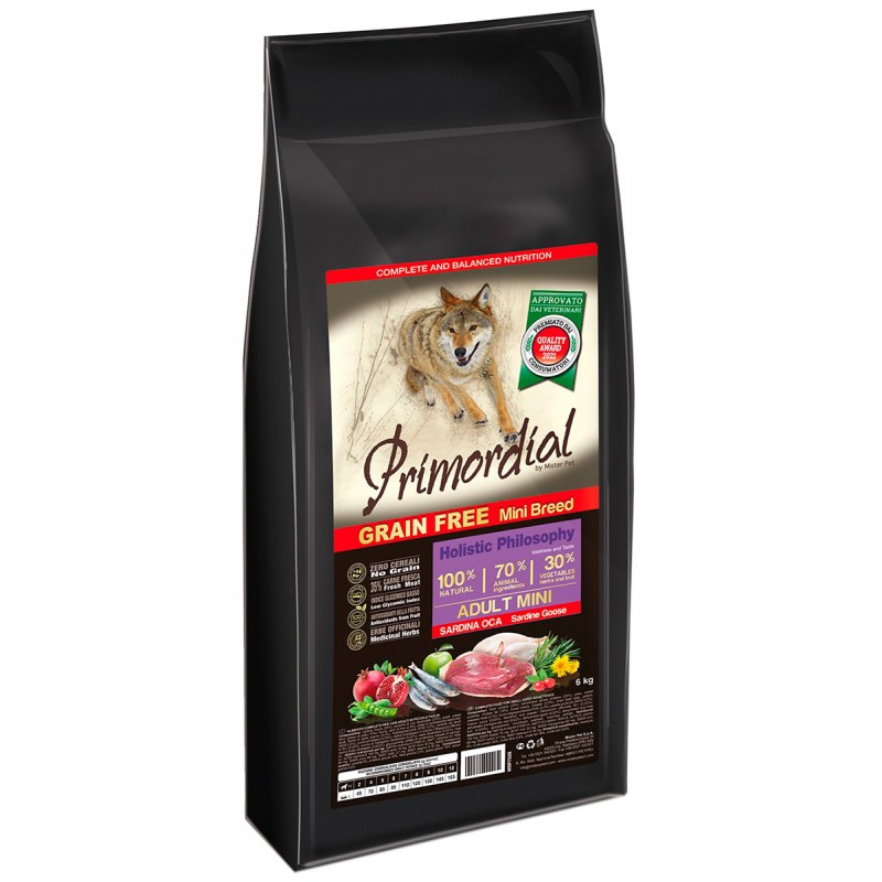 Беззерновой корм Primordial Grain Free Adult Mini Sardine & Goose с ...