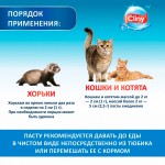 Купить Cliny Паста для вывода шерсти из ЖКТ кошек, котят, хорьков, с лососем, 75 мл Cliny в Калиниграде с доставкой (фото 2)