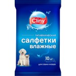 Купить Cliny Влажные гигиенические салфетки для животных, 10 шт Cliny в Калиниграде с доставкой (фото)