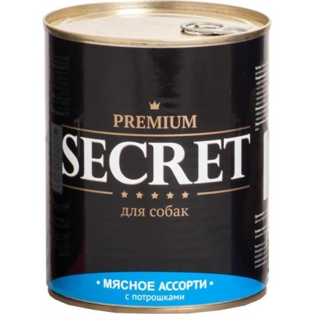 Консервы для собак Secret For Pets Premium Life Forse, мясное ассорти с потрошками, 850 гр