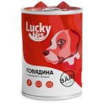 Купить Консервы для собак всех пород с 6 месяцев Lucky bits с говядиной, клюква и тыква, 400 г Lucky bits в Калиниграде с доставкой (фото)