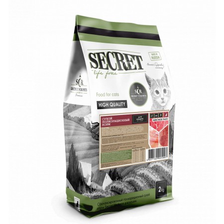 Сухой корм для кошек Secret For Pets Premium Life Forse мясное рагу, 10 кг