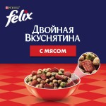 Купить Felix Двойная вкуснятина для домашних кошек, с мясом, 200 гр Felix в Калиниграде с доставкой (фото 1)
