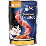 Купить Felix Sensations Супервкус для кошек, со вкусом индейки и ягод, в желе, 75 г Felix в Калиниграде с доставкой (фото 1)