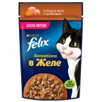 Купить Felix Sensations для кошек, с курицей в желе с морковью, 75 г Felix в Калиниграде с доставкой (фото 1)