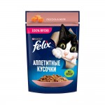 Купить Felix Аппетитные кусочки для взрослых кошек, с лососем в желе, 75 г Felix в Калиниграде с доставкой (фото 1)