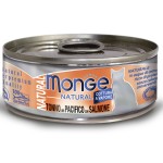 Влажный корм для взрослых кошек Monge TONNO del PACIFICO con SALMONE с тунцом и лососем 80 гр