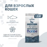 Купить Корм Супер-премиум класса MONGE с форелью для стерилизованных кошек 1,5 кг Monge в Калиниграде с доставкой (фото)