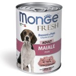 Влажный корм для взрослых собак Monge Dog Fresh Chunks in Loaf Pork Adult Мясной рулет из свинины 400 гр