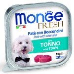 Влажный корм для собак Monge Dog Fresh PATE e BOCCONCINI con TONNO Паштет из мяса тунца 100 гр