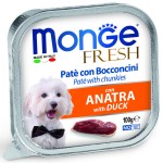 Паштет для собак Monge Dog Fresh PATE e BOCCONCINI con ANATRA из мяса утки 100 гр