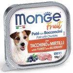 Паштет для собак Monge Dog Fruit PATE & CHUNKIES with TURKEY & BLUEBERRY из мяса индейки с черникой 100 гр