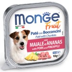 Консервы для собак Monge Dog Fruit Paté and Chunkies with Pork and Pineapple Нежный паштет со свининой и кусочками ананаса 100г