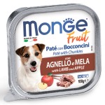 Паштет для собак Monge Dog Fruit PATE & CHUNKIES with Lamb & Apple из мяса ягненка с яблоком 100 гр