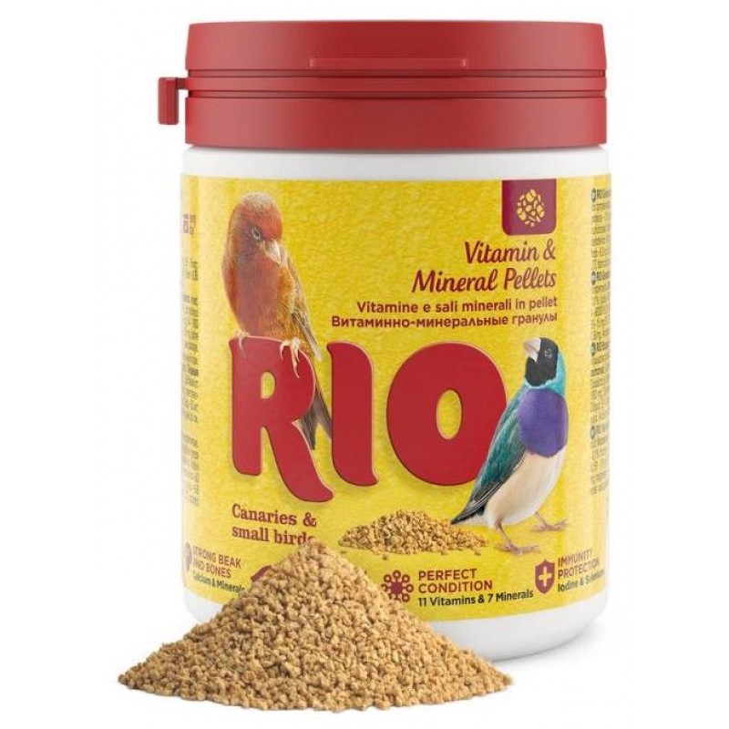 Купить Витаминно-минеральные гранулы RIO для канареек, экзотов и других мелких птиц, 120 г RIO в Калиниграде с доставкой (фото)