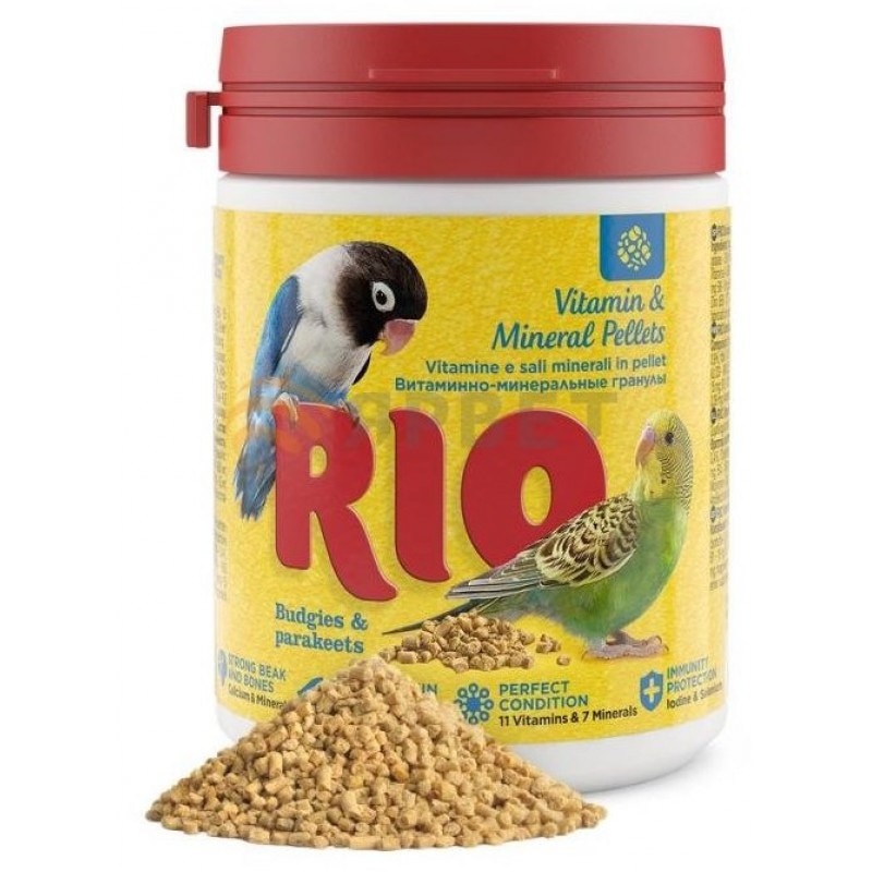 Купить Витаминно-минеральные гранулы RIO для волнистых и средних попугаев, 120 г RIO в Калиниграде с доставкой (фото)