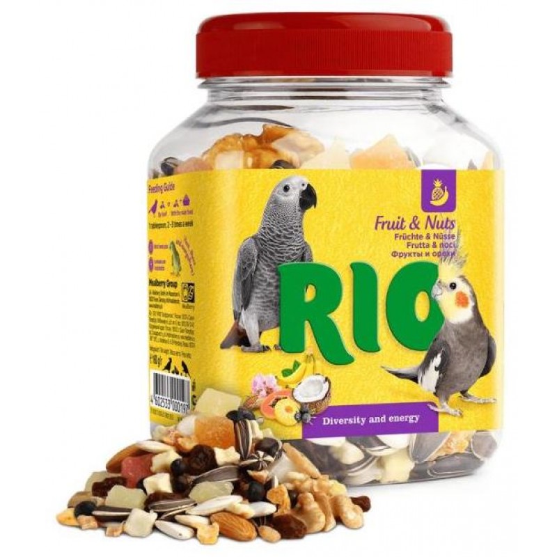 Купить Фруктово-ореховая смесь RIO для средних и крупных попугаев, 160 г RIO в Калиниграде с доставкой (фото)