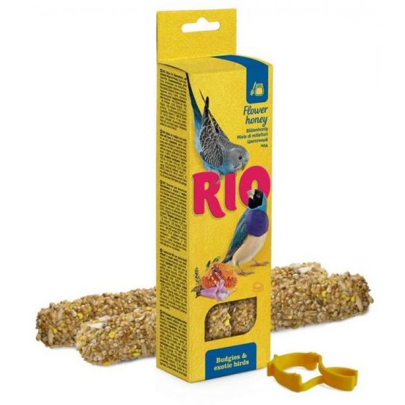 Купить Палочки RIO для волнистых попугайчиков и экзотов с медом, 2х40 г RIO в Калиниграде с доставкой (фото)